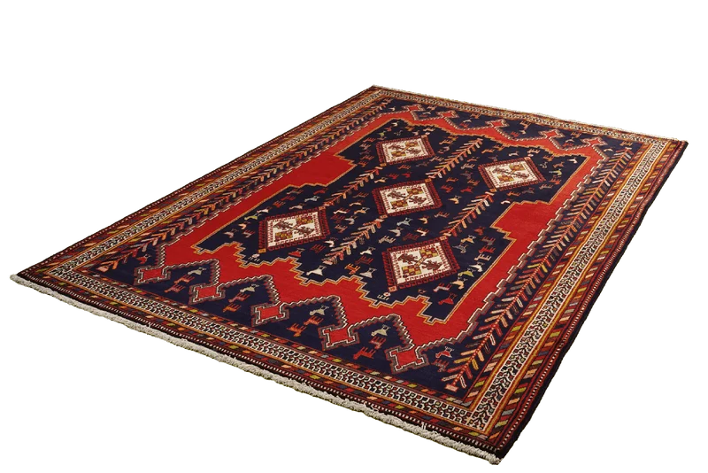Afshar · Handgeknüpft – Blau, 223x172 cm