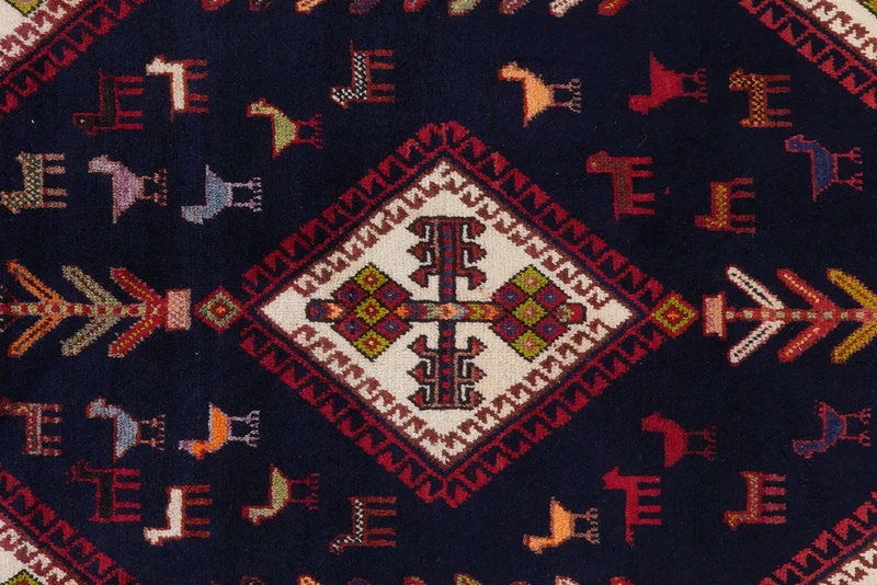 Afshar · Handgeknüpft – Blau, 223x172 cm