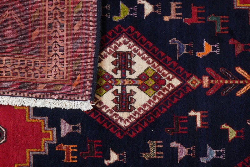 Afshar · Handgeknüpft – Blau, 223x172 cm