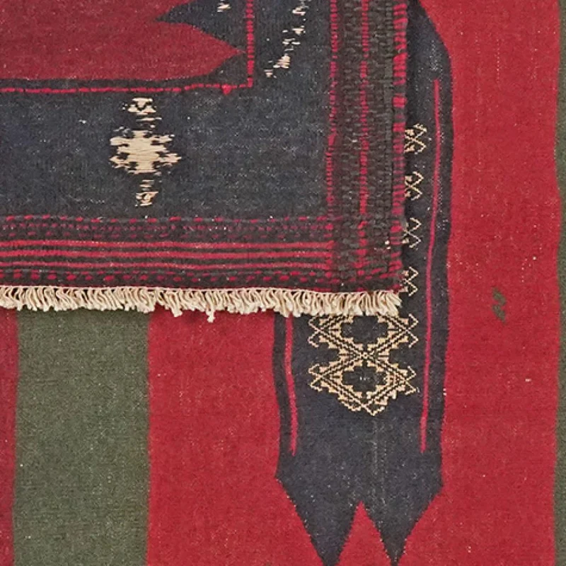Kelim Afshar · Handgewebt – Rot, 130x140 cm