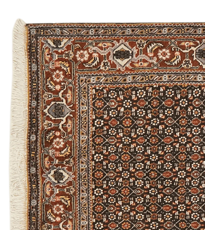 Tabriz 40 Raj · Handgeknüpft – Schwarz, 198x75 cm