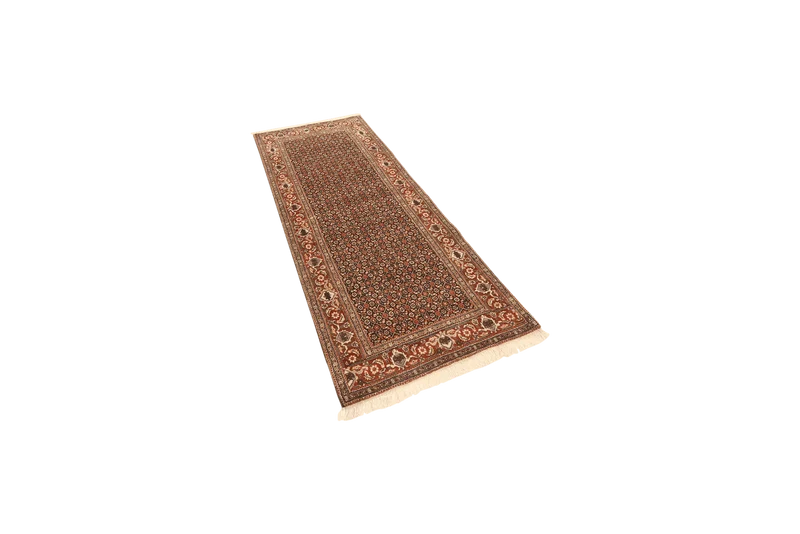 Tabriz 40 Raj · Handgeknüpft – Schwarz, 198x75 cm