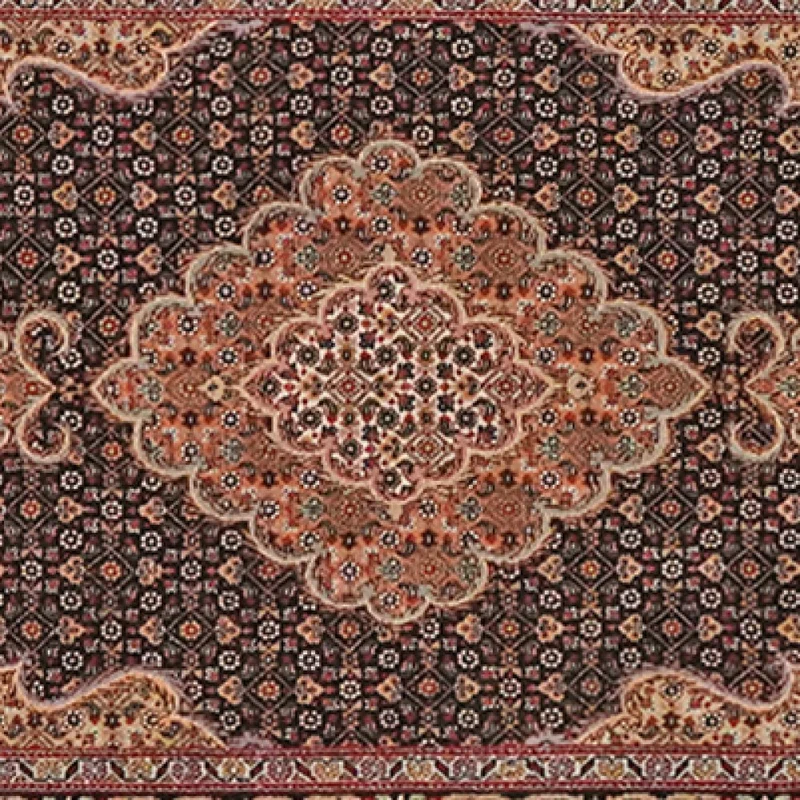 Tabriz 50 Raj · Handgeknüpft – Schwarz, 296x79 cm