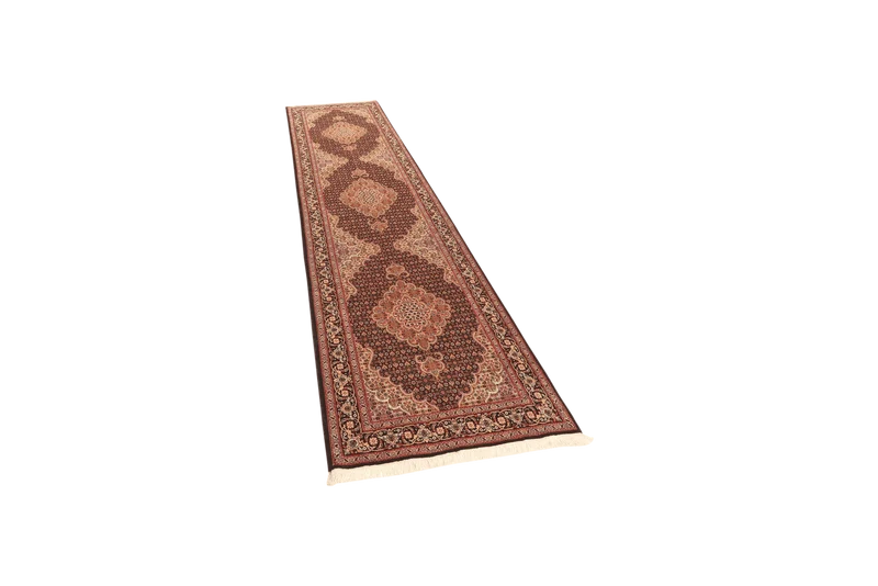Tabriz 50 Raj · Handgeknüpft – Schwarz, 296x79 cm