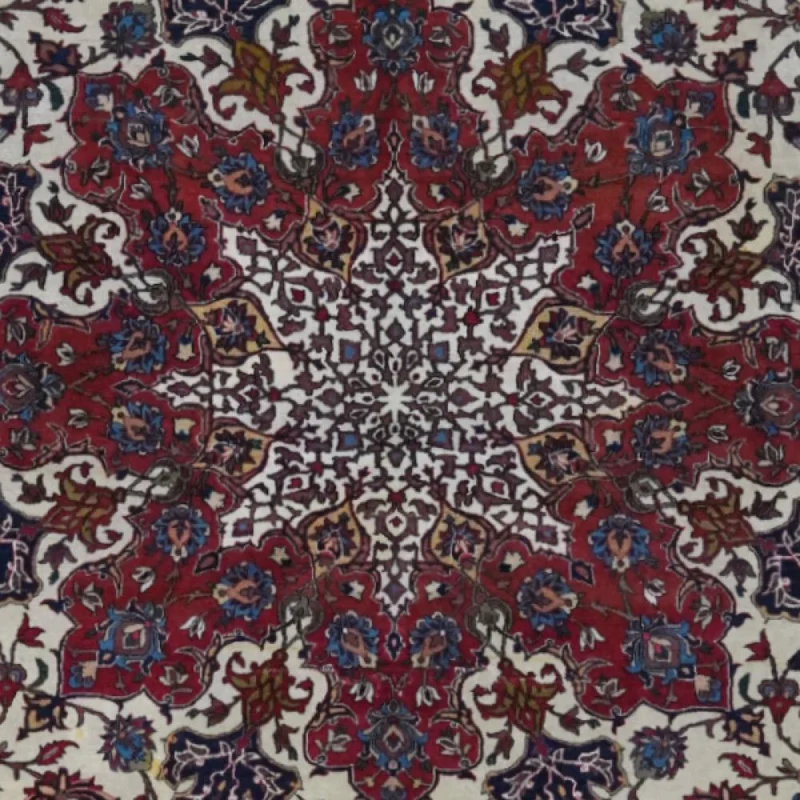 Isfahan · Handgeknüpft – Beige, 405x322 cm