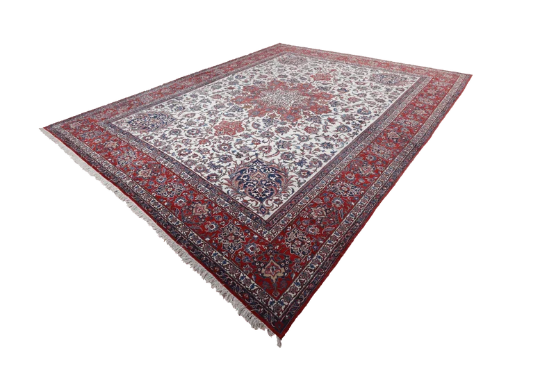 Isfahan · Handgeknüpft – Beige, 405x322 cm