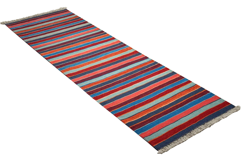 Kelim Gashgai · Handgewebt – Bunt, 201x61 cm