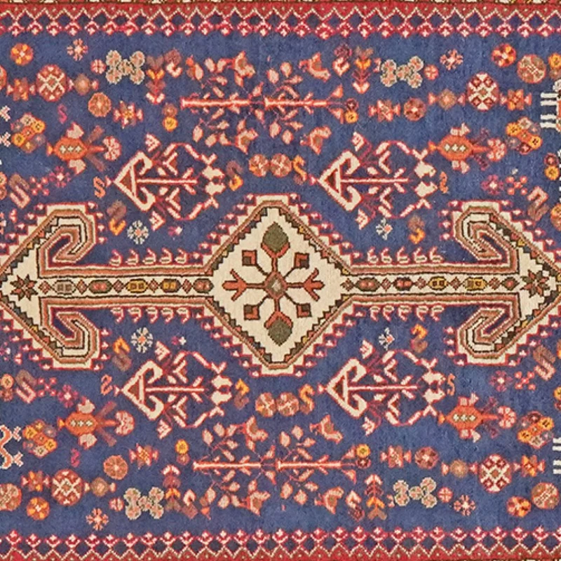 Nasrabad · Handgeknüpft – Blau, 303x84 cm