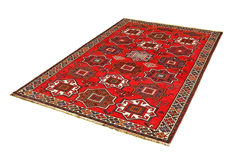 Gashgai · Handgeknüpft – Rot, 242x157 cm