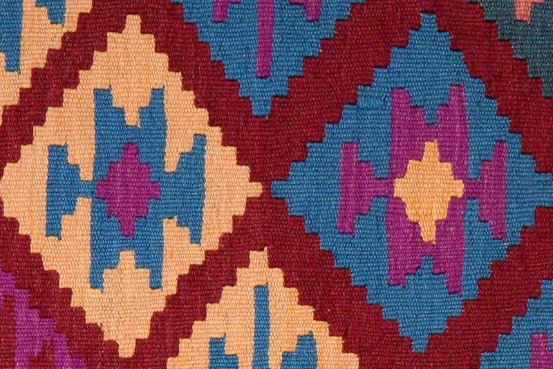 Kelim Gashgai · Handgewebt – Rot, 91x59 cm