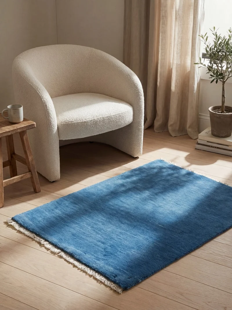 Gabbeh · Handgeknüpft – Blau, 89x63 cm