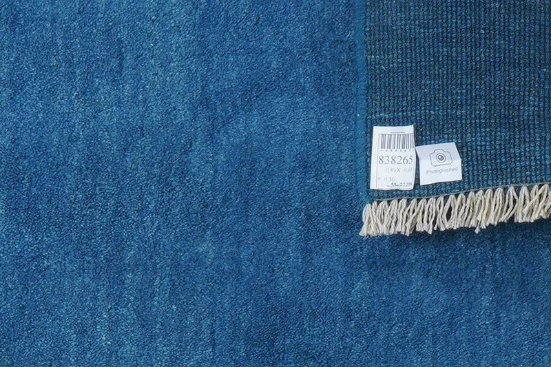 Gabbeh · Handgeknüpft – Blau, 89x63 cm