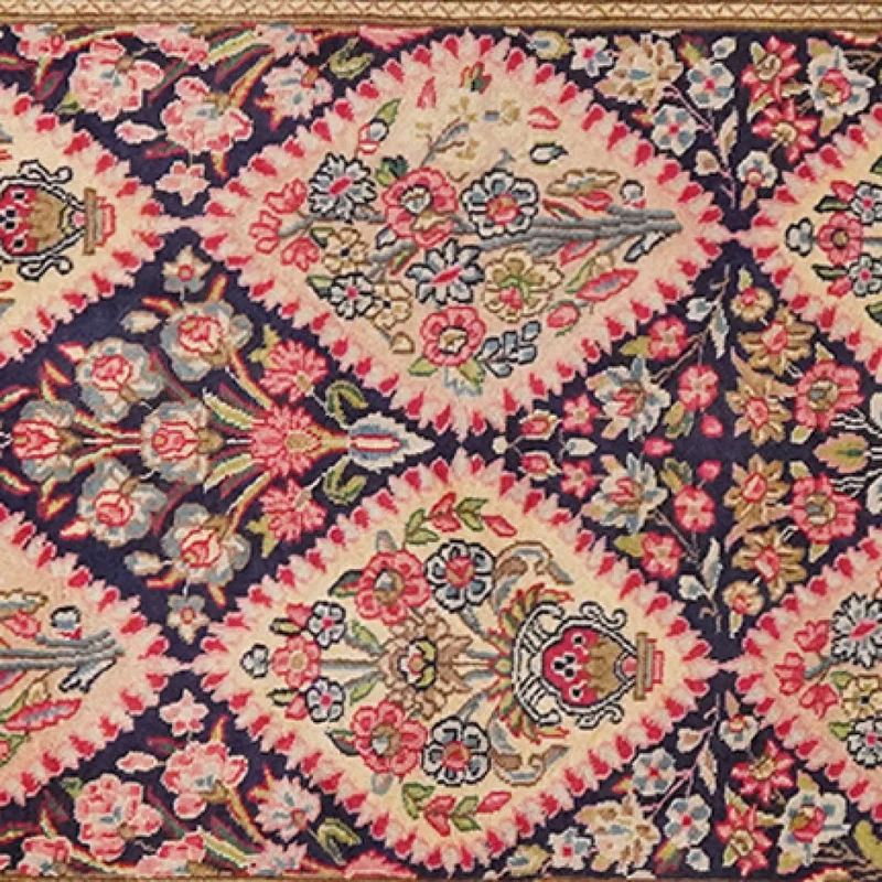 Yazd · Handgeknüpft – Blau, 400x98 cm
