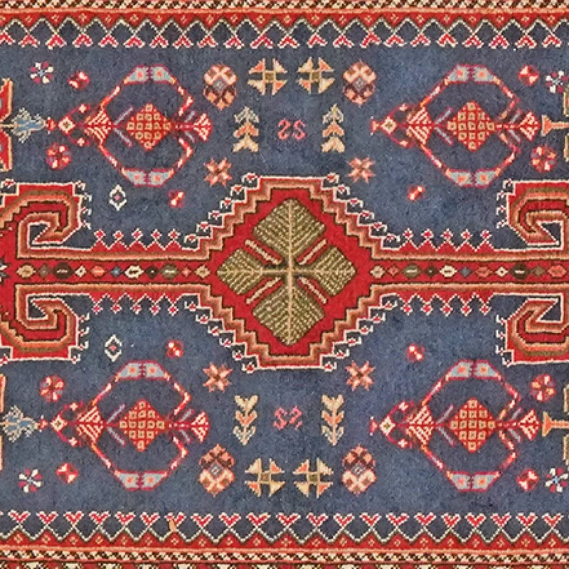 Nasrabad · Handgeknüpft – Blau, 305x81 cm