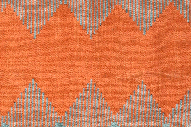 Kelim Gashgai · Handgewebt – Orange, 200x56 cm