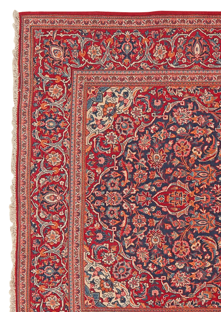 Kashan · Handgeknüpft – Blau, 212x137 cm