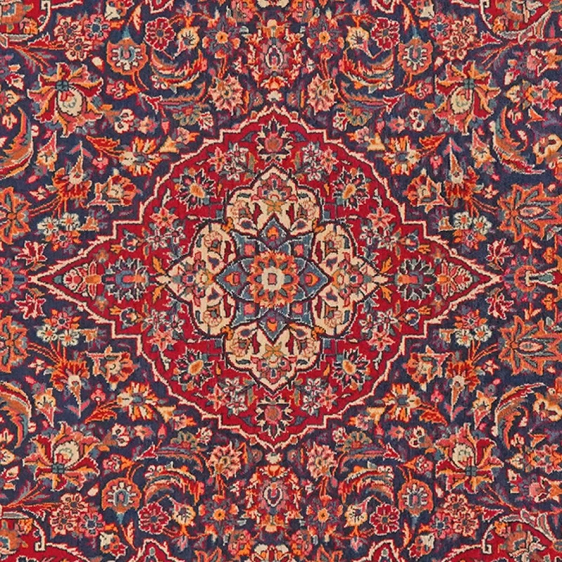 Kashan · Handgeknüpft – Blau, 212x137 cm