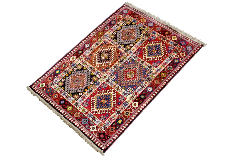 Yalameh · Handgeknüpft – Bunt, 126x82 cm