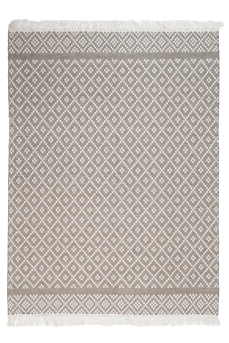 Dhurrie · Handgewebt – Grau, 200x290 cm