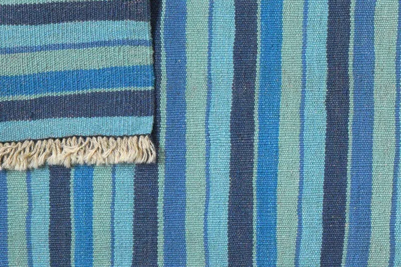Kelim Gashgai · Handgewebt – Blau, 194x62 cm
