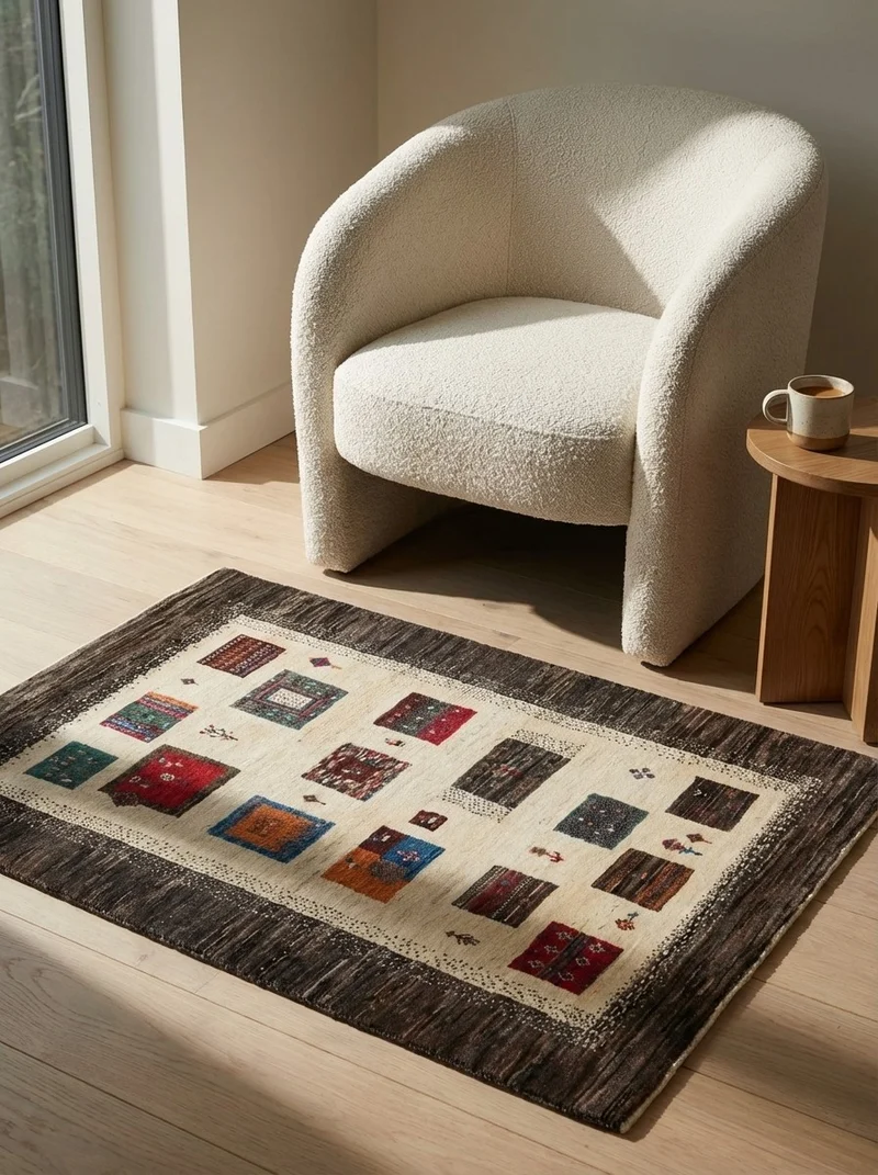 Rizbaf · Handgeknüpft – Beige, 136x86 cm