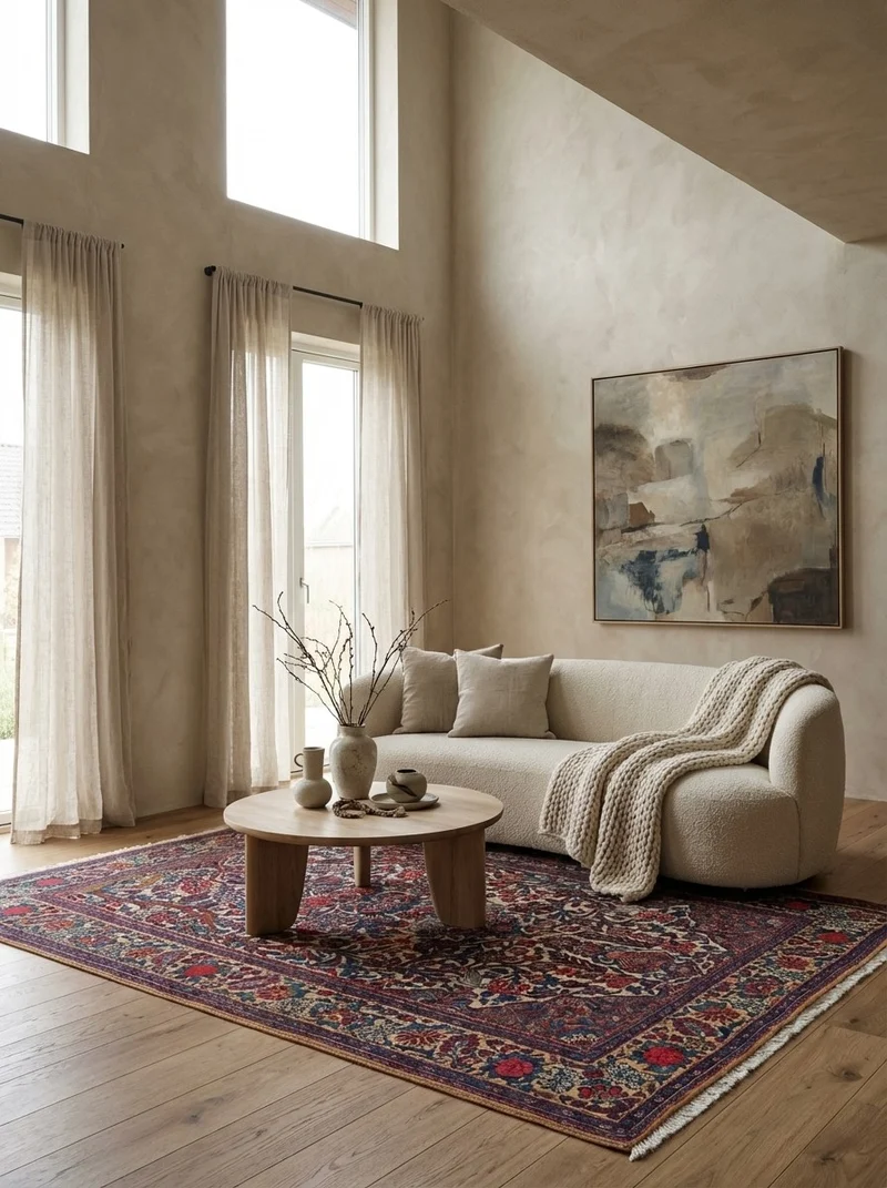 Ghazvin · Handgeknüpft – Beige, 204x136 cm