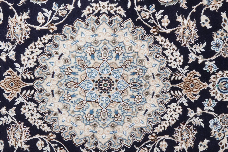 Nain 9La · Handgeknüpft – Blau, 241x156 cm