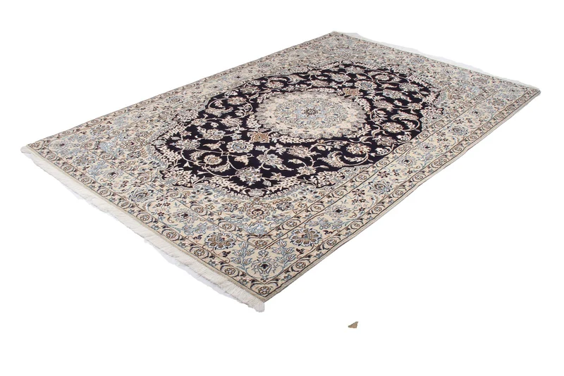 Nain 9La · Handgeknüpft – Blau, 241x156 cm