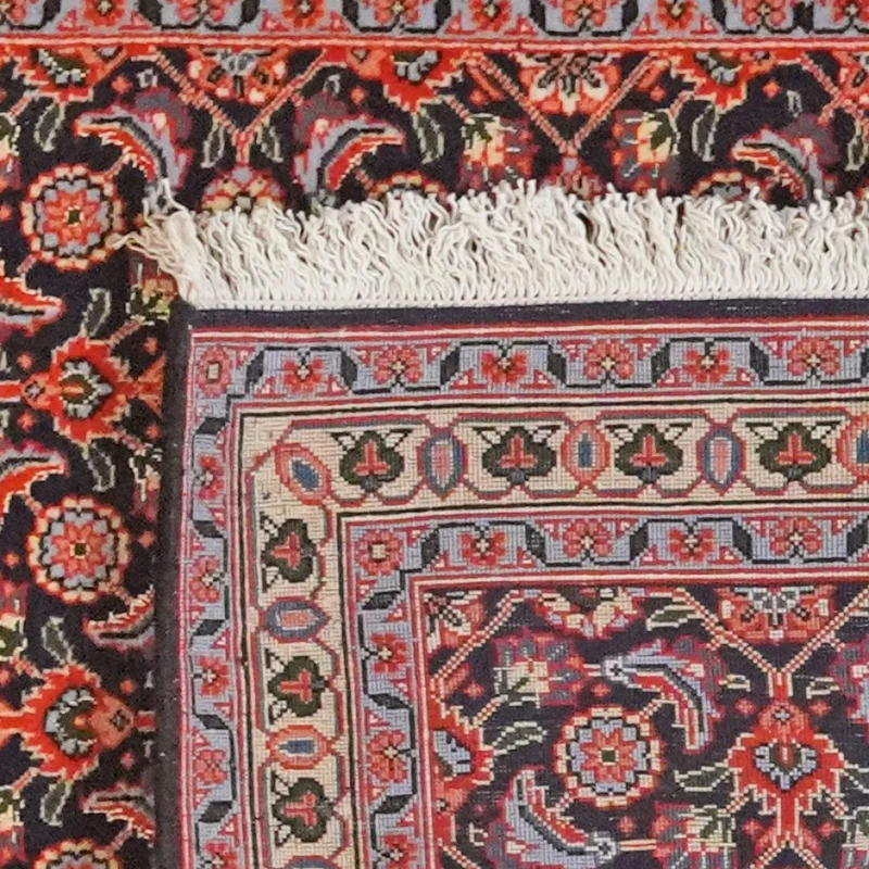 Tabriz 50 Raj · Handgeknüpft – Schwarz, 205x69 cm