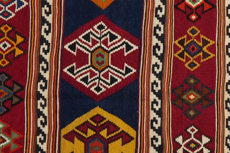 Kelim Gashgai Old · Handgewebt – Bunt, 303x147 cm