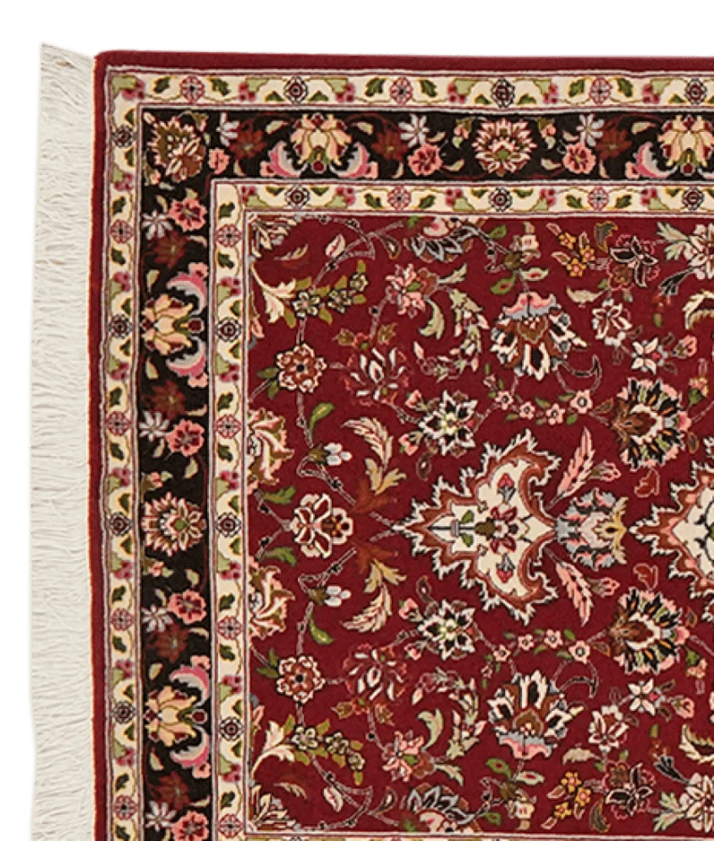 Tabriz 50 Raj · Handgeknüpft – Rot, 298x86 cm
