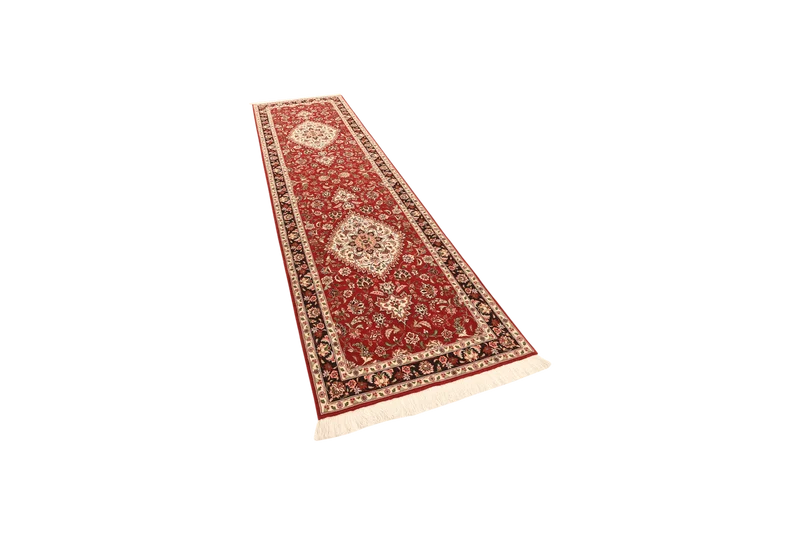 Tabriz 50 Raj · Handgeknüpft – Rot, 298x86 cm