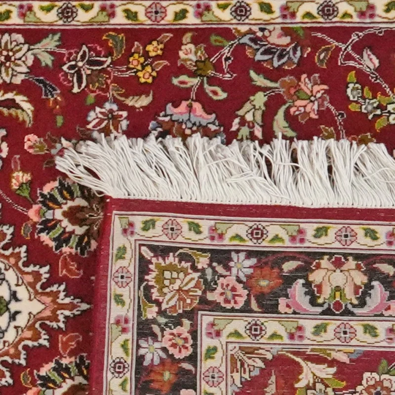 Tabriz 50 Raj · Handgeknüpft – Rot, 298x86 cm