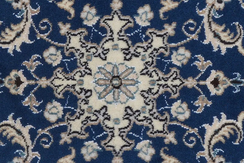Nain 12La · Handgeknüpft – Blau, 86x60 cm