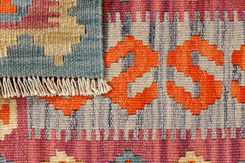 Kelim Gashgai · Handgewebt – Rosa, 90x65 cm