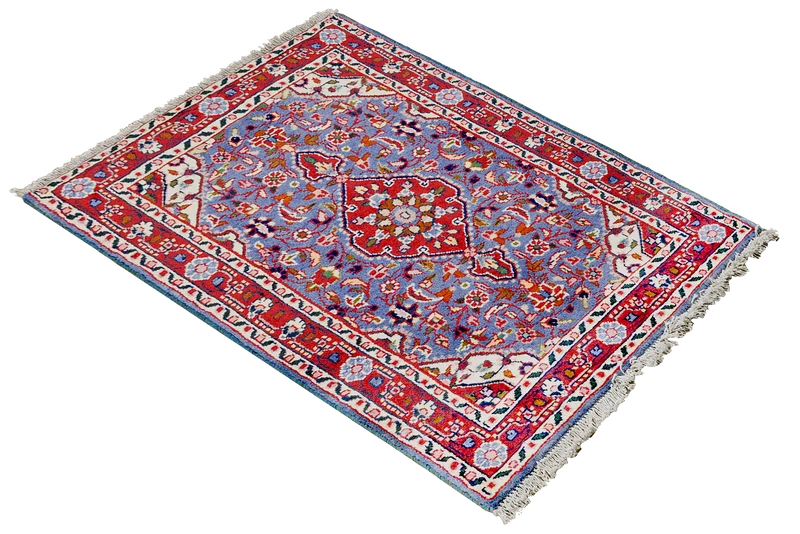 Dardjazin · Handgeknüpft – Blau, 85x56 cm