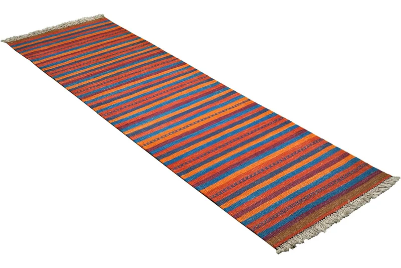 Kelim Gashgai · Handgewebt – Bunt, 196x58 cm