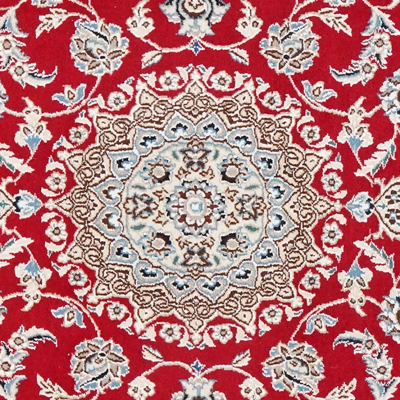 Nain 9La · Handgeknüpft – Rot, 135x89 cm