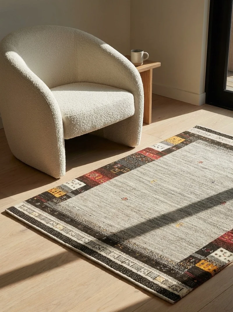 Rizbaf · Handgeknüpft – Beige, 131x85 cm