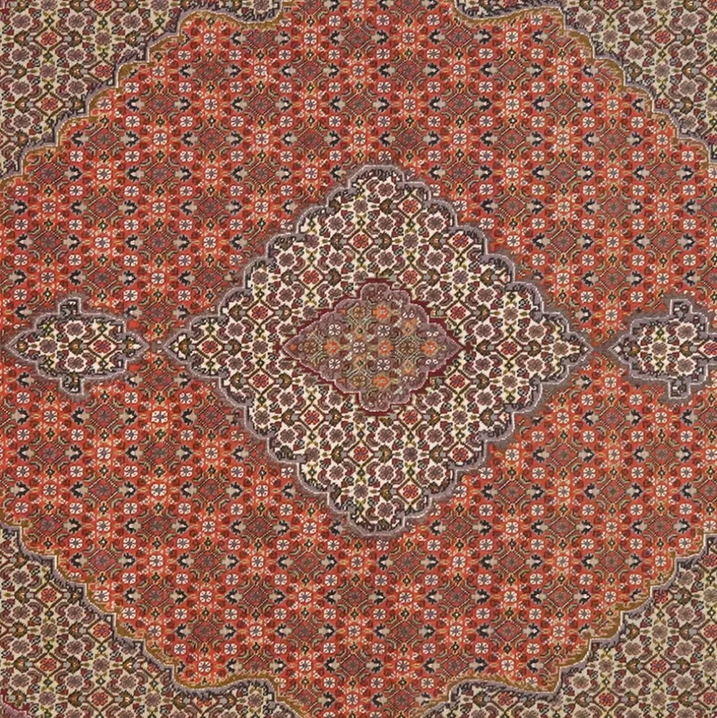 Tabriz 40 Raj · Handgeknüpft – Rot, 200x154 cm