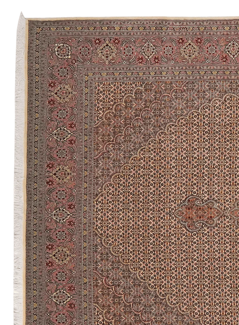 Tabriz 50 Raj · Handgeknüpft – Braun, 298x204 cm