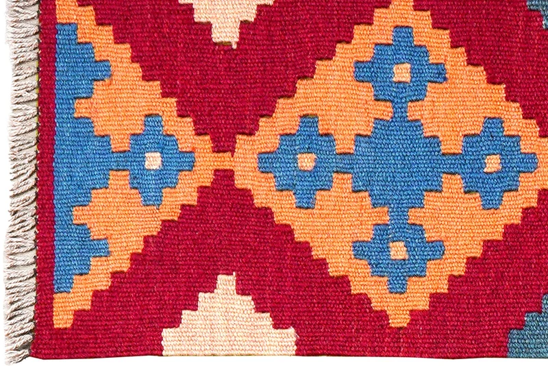 Kelim Gashgai · Handgewebt – Rot, 91x63 cm