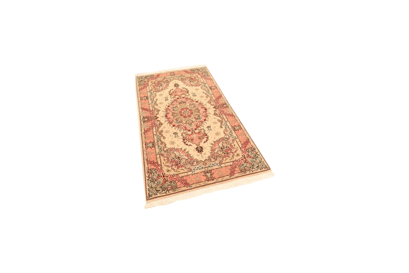 Tabriz 50 Raj · Handgeknüpft – Beige, 131x77 cm