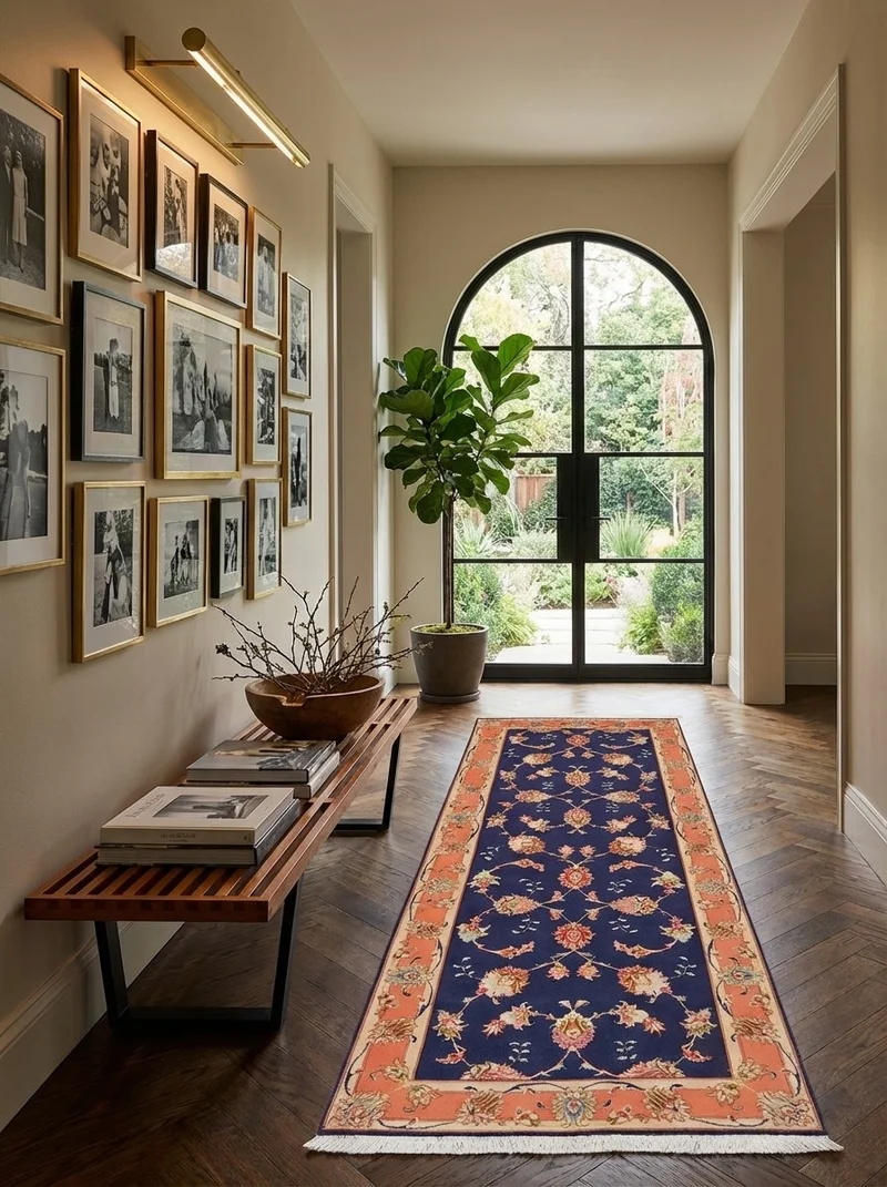 Tabriz 50 Raj · Handgeknüpft – Blau, 200x76 cm