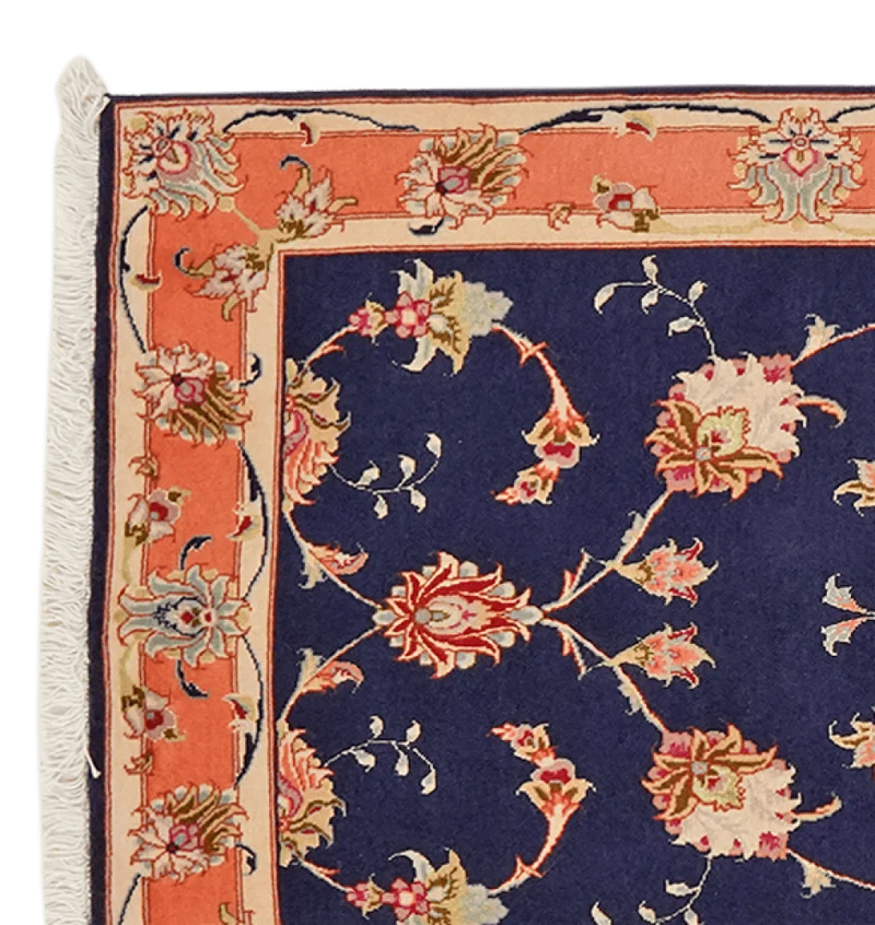 Tabriz 50 Raj · Handgeknüpft – Blau, 200x76 cm