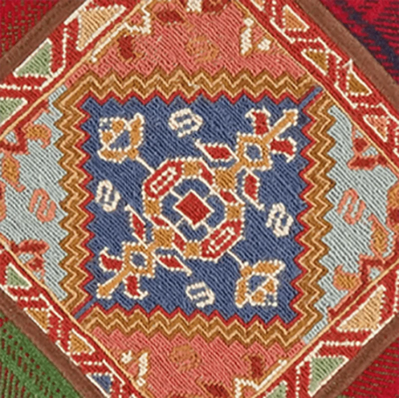 Kelim Pouf · Handgefertigt – Bunt, 47x47 cm