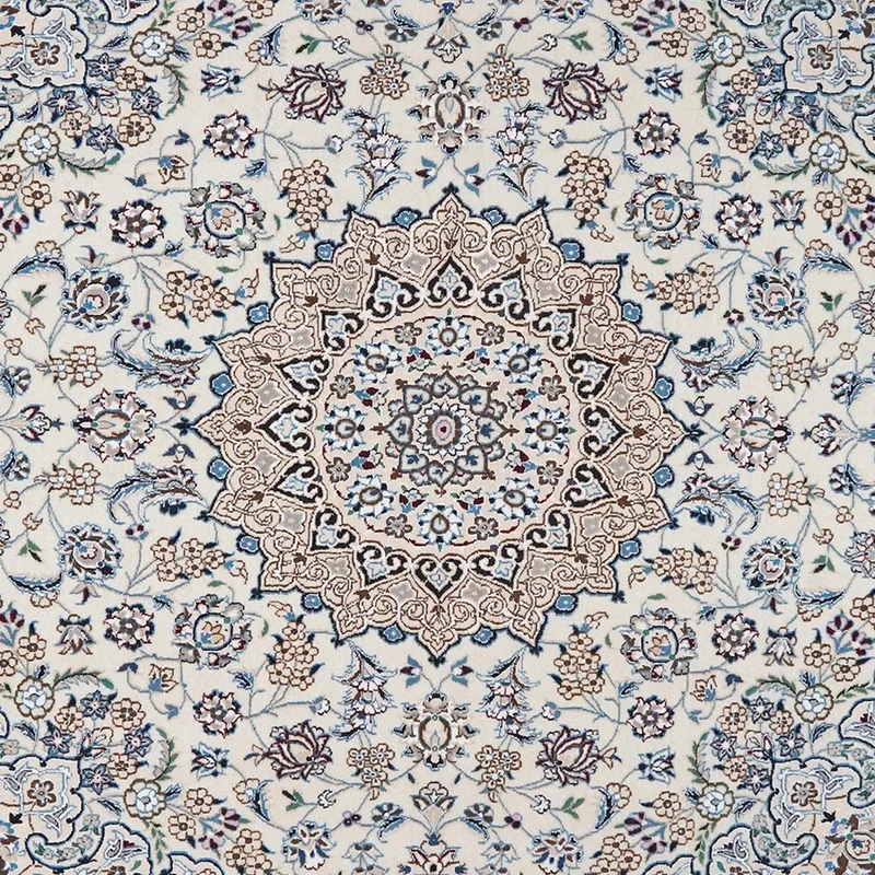 Nain 9La · Handgeknüpft – Beige, 210x195 cm
