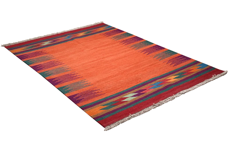 Kelim Gashgai · Handgewebt – Rot, 181x132 cm