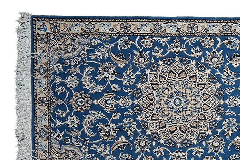 Nain 9La · Handgeknüpft – Blau, 293x60 cm
