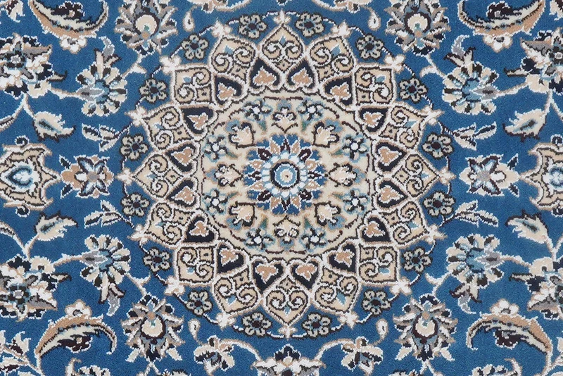 Nain 9La · Handgeknüpft – Blau, 293x60 cm